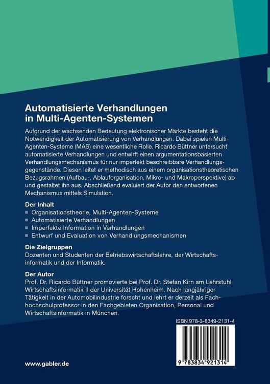 Produktbild: Automatisierte Verhandlungen in Multi-Agenten-Systemen