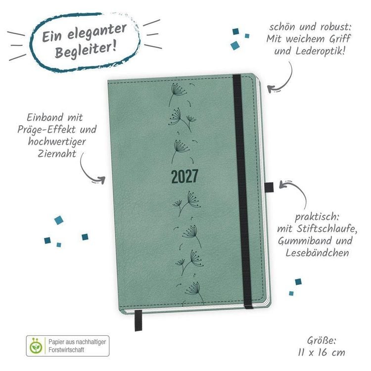 Produktbild: TR&Ouml;TSCH - Taschenkalender A6 Soft Touch Premium Aquamarin 2027