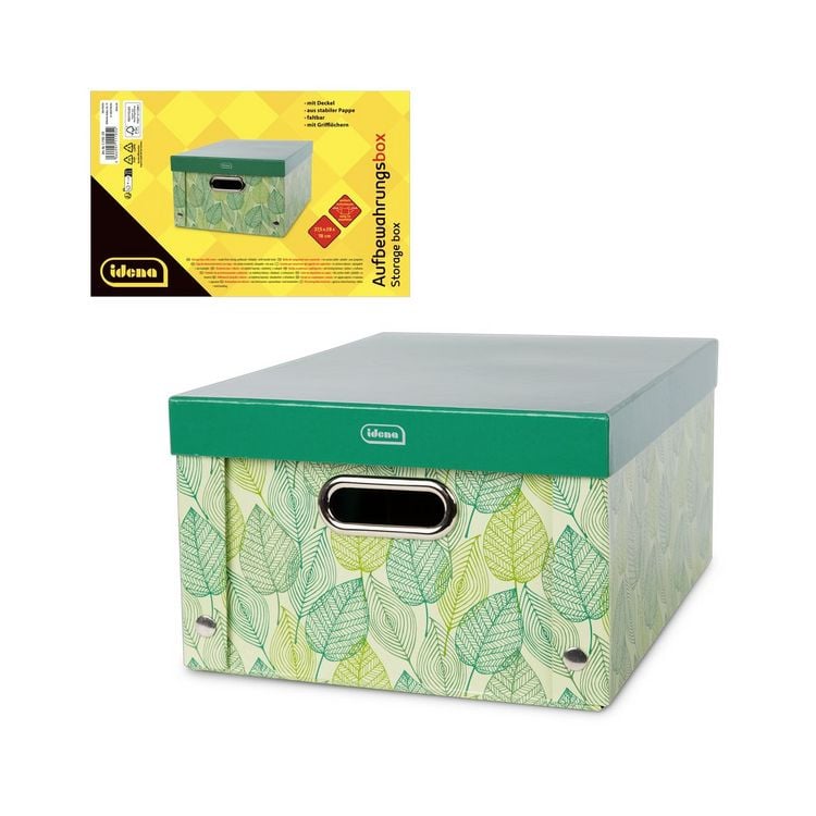 Produktbild: Idena Aufbewahrungsbox faltbar gr&uuml;n 37,5x28x18cm