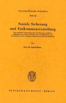 Produktbild: Soziale Sicherung und Einkommensverteilung.