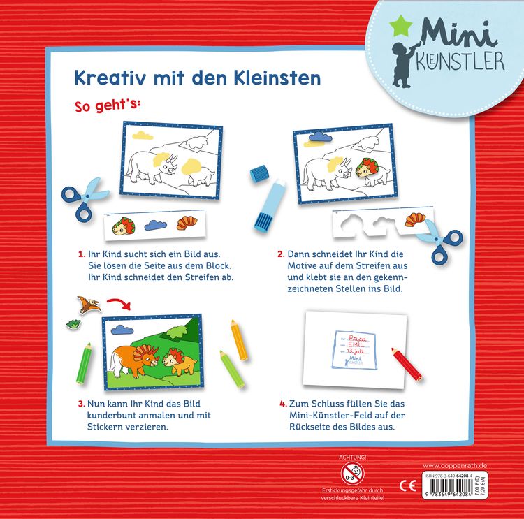 Produktbild: Mein bunter Dinosaurier-Bastelblock