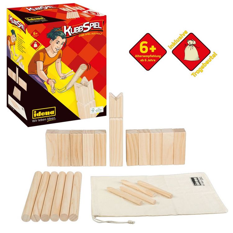 Produktbild: Idena Kubb Spiel 21-teilig