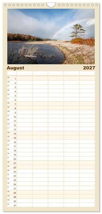 Produktbild: Familienplaner 2027 - Land. Licht. Meer. mit 5 Spalten (Wandkalender, 21 x 45 cm) CALVENDO