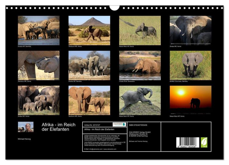 Produktbild: Afrika - im Reich der Elefanten (Wandkalender 2026 DIN A3 quer), CALVENDO Monatskalender