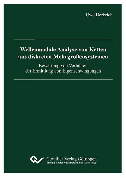 Produktbild: Wellenmodale Analyse von Ketten aus diskreten Mehrgr&ouml;&szlig;ensystemen