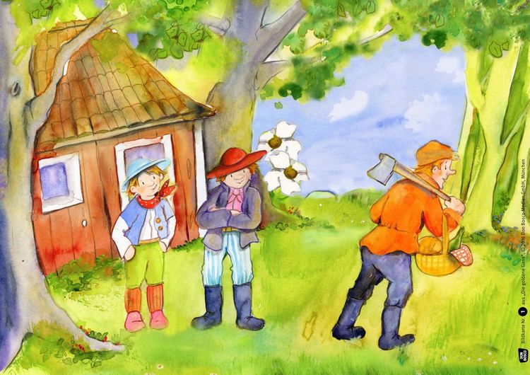 Produktbild: Die goldene Gans. Kamishibai Bildkartenset.