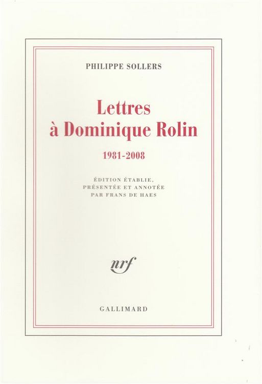Produktbild: Lettres a Dominique Rolin (1981-2008)