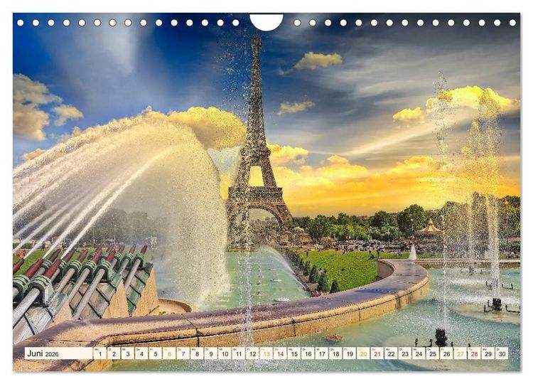 Produktbild: Eiffelturm - Ikone der Architektur (Wandkalender 2026 DIN A4 quer), CALVENDO Monatskalender
