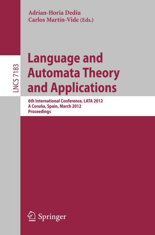 Produktbild: Language and Automata Theory and Applications