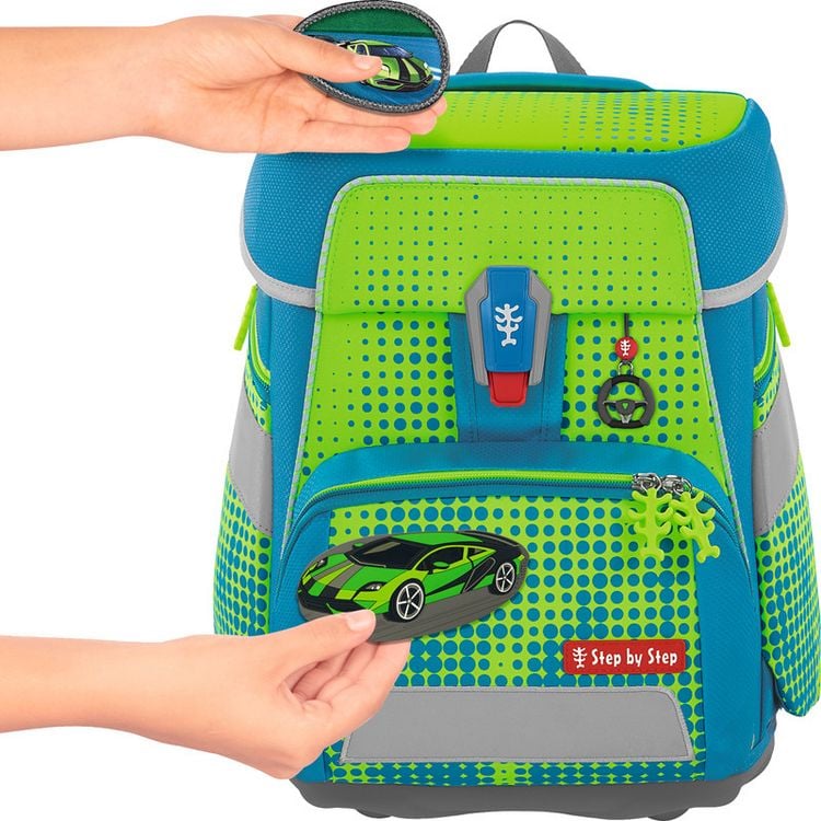 Produktbild: STEP BY STEP&reg; Schulrucksack-Set Space Neon 5teilig Special Edition, Race Car Chuck