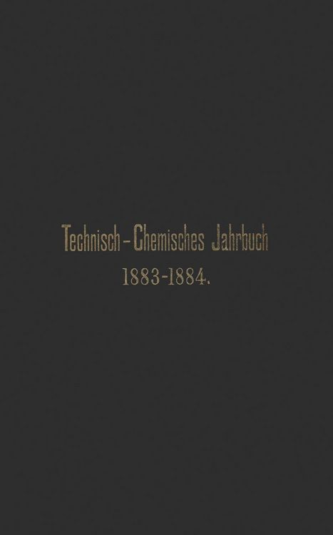 Produktbild: Technisch-Chemisches Jahrbuch 1883-1884