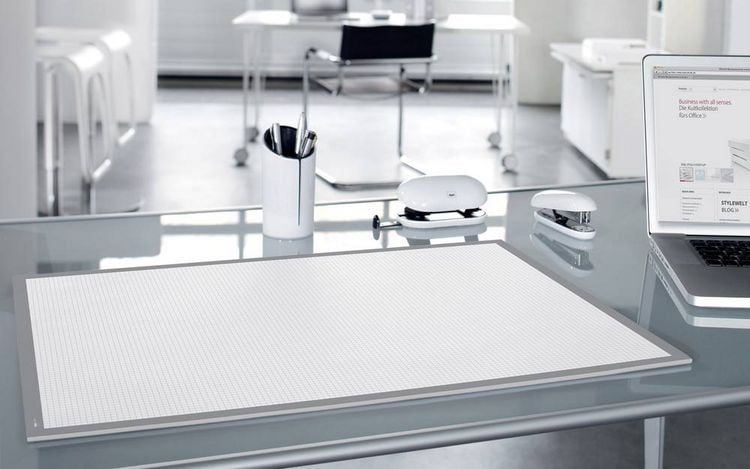Produktbild: SIGEL Schreibunterlage, weiss kariert 5 mm mit Zierrand grau