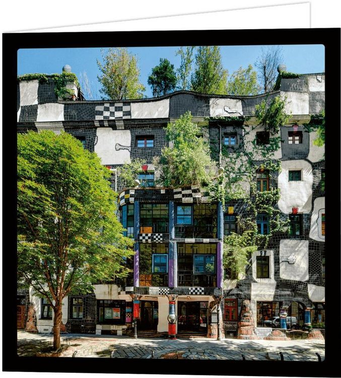 Produktbild: Hundertwasser Puzzle mit Gru&szlig;karte