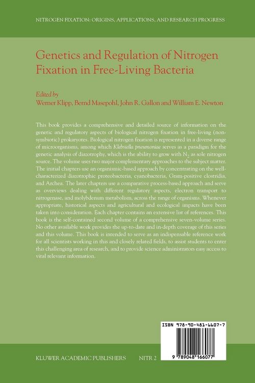 Produktbild: Genetics and Regulation of Nitrogen Fixation in Free-Living Bacteria