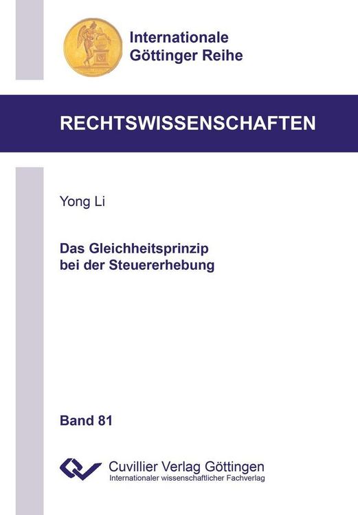 Produktbild: Das Gleichheitsprinzip bei der Steuererhebung