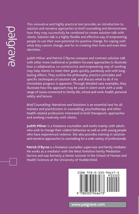 Produktbild: Brief Counselling:Narratives and Solutions