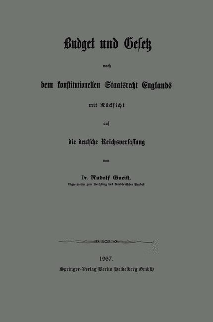 Produktbild: Budget und Gesetz nach dem konstitutionellen Staatsrecht Englands