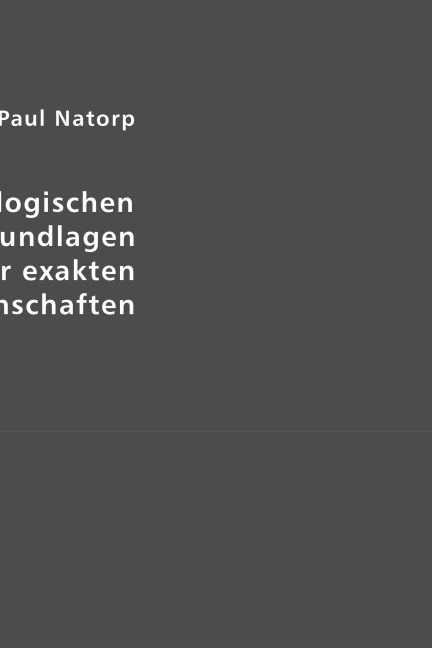 Produktbild: Die logischen Grundlagen der exakten Wissenschaften