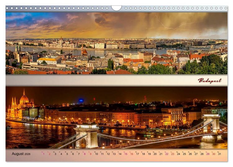 Produktbild: Europ&auml;ische Metropolen - Panoramen (Wandkalender 2026 DIN A3 quer), CALVENDO Monatskalender