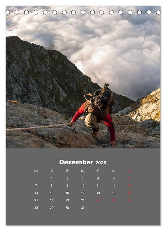 Produktbild: Erlebnis Outdoor Klettern (Tischkalender 2026 DIN A5 hoch), CALVENDO Monatskalender