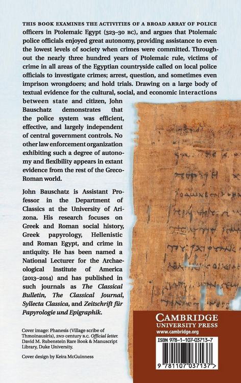 Produktbild: Law and Enforcement in Ptolemaic Egypt