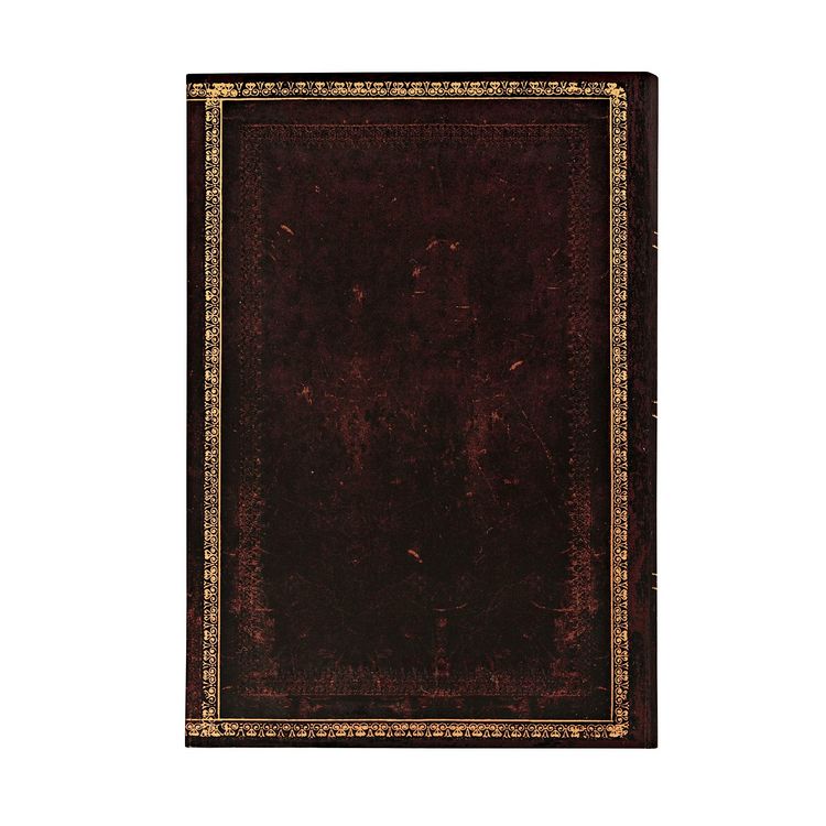 Produktbild: Hardcover Notizbuch Schwarzes Marokkoleder Flexi, Mini, Liniert