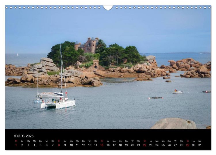 Produktbild: Balade en C&ocirc;tes d'Armor (Calendrier mural 2026 DIN A3 vertical), CALVENDO calendrier mensuel