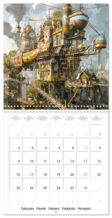 Produktbild: Steampunk - Mechanical World (Wall Calendar 2026 12 &times; 12 Inch) CALVENDO 12 Month Wall Calendar
