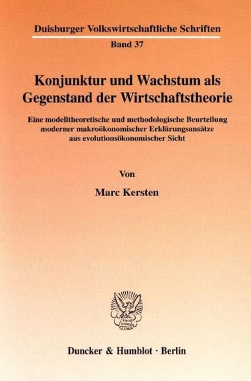 Produktbild: Konjunktur und Wachstum als Gegenstand der Wirtschaftstheorie.