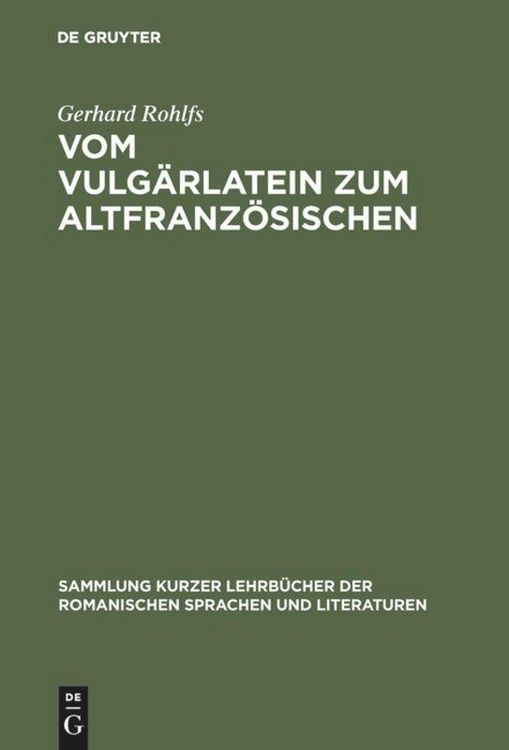 Produktbild: Vom Vulg&auml;rlatein zum Altfranz&ouml;sischen
