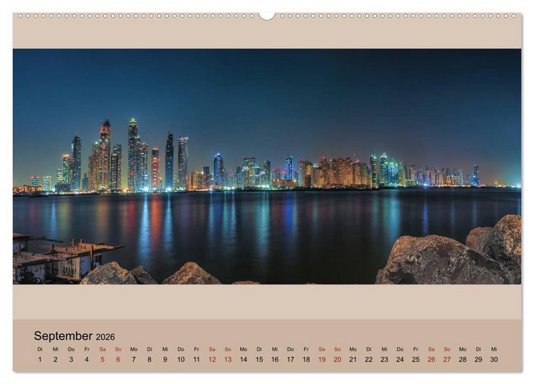 Produktbild: Impressions of Dubai 2026 (Wandkalender 2026 DIN A2 quer), CALVENDO Monatskalender