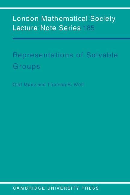 Produktbild: Representations of Solvable Groups