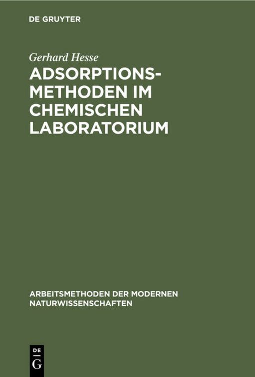 Produktbild: Adsorptionsmethoden im chemischen Laboratorium