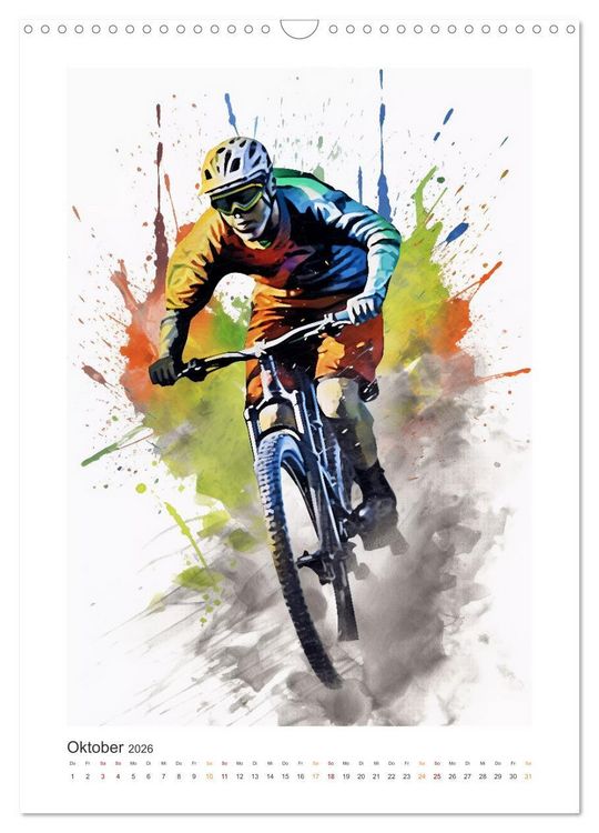 Produktbild: Mountainbike Rennen (Wandkalender 2026 DIN A3 hoch), CALVENDO Monatskalender