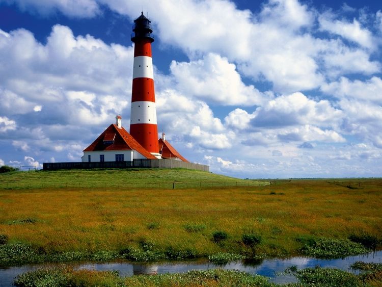 Produktbild: CALVENDO Puzzle Leuchtturm Westerhever | 1000 Teile Lege-Gr&ouml;&szlig;e 64x48cm Foto-Puzzle f&uuml;r gl&uuml;ckliche Stunden