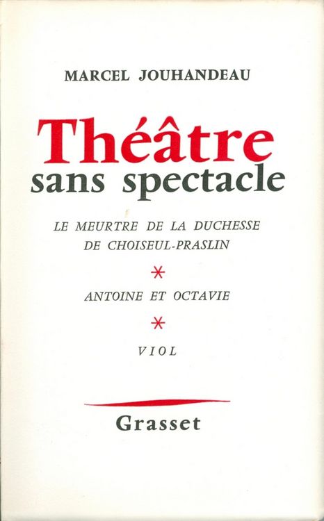 Produktbild: Th&eacute;&acirc;tre sans spectacle