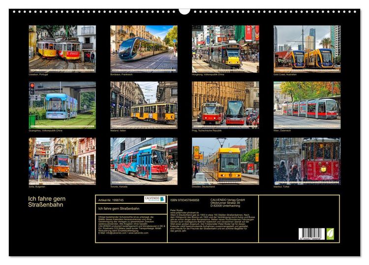 Produktbild: Ich fahre gern Stra&szlig;enbahn (Wandkalender 2026 DIN A2 quer), CALVENDO Monatskalender