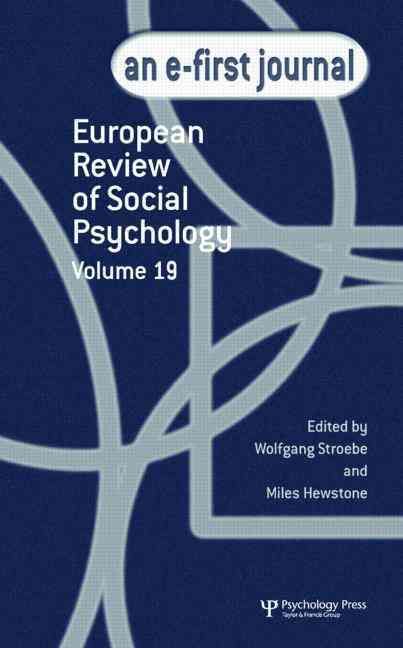 Produktbild: Stroebe, W: European Review of Social Psychology: Volume 19
