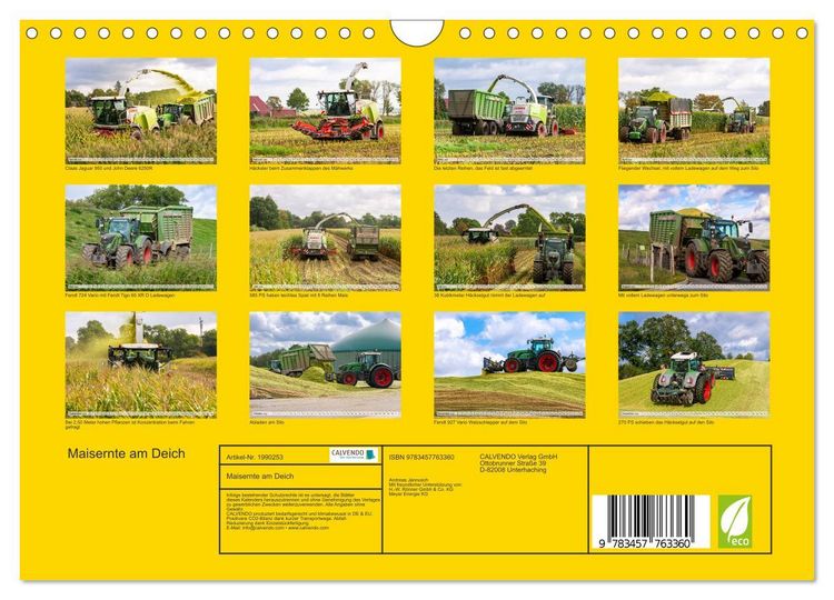 Produktbild: Maisernte am Deich (Wandkalender 2026 DIN A4 quer), CALVENDO Monatskalender