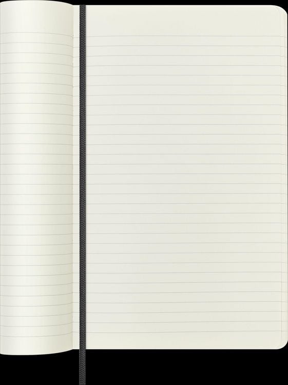 Produktbild: Moleskine Vegea Boa Notizbuch Large/A5 liniert weicher Einband schwarz in Box
