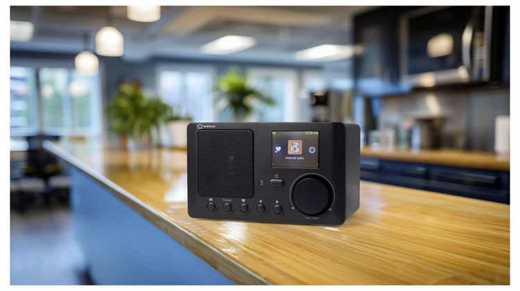 Produktbild: Renkforce RF-IR-MONO2 Internet Tischradio Internet Bluetooth&reg;, Internetradio, DLNA Inkl. Fernbedienung, DLNA-f&auml;hig, Weckfunktion Black