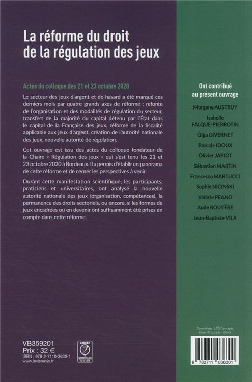Produktbild: Reforme du droit de la regulation