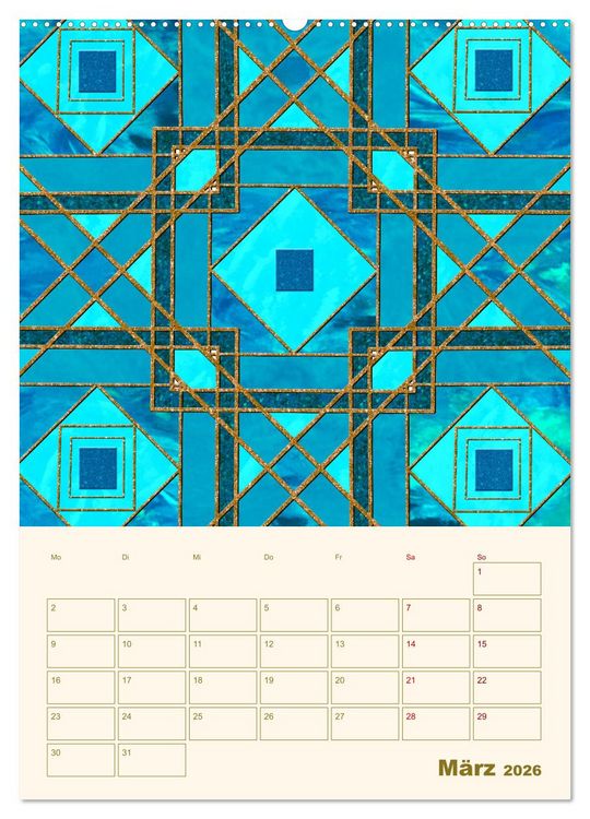 Produktbild: Art Deco Planer (hochwertiger Premium Wandkalender 2026 DIN A2 hoch), Kunstdruck in Hochglanz