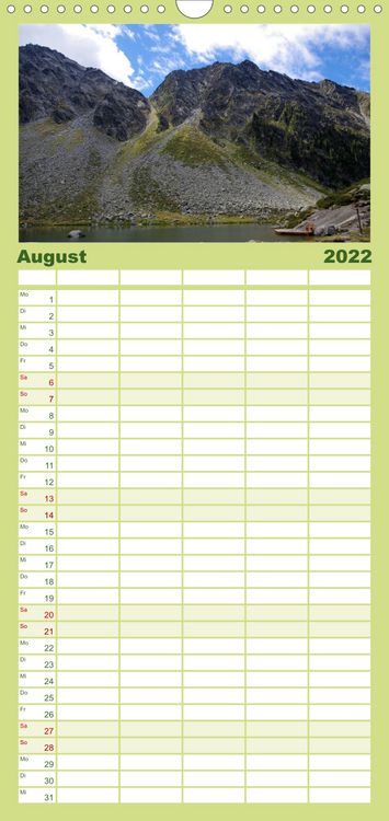 Produktbild: Familienplaner S&uuml;dtirol 2022 (Wandkalender 2022 , 21 cm x 45 cm, hoch)