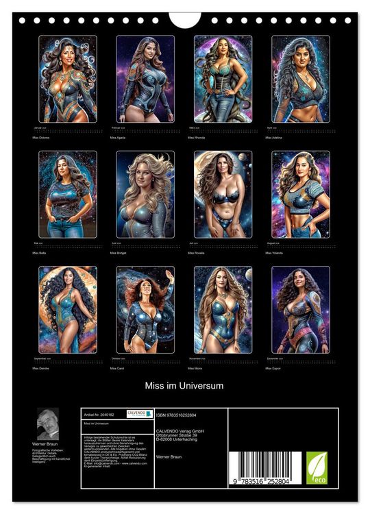 Produktbild: Miss im Universum (Wandkalender 2026 DIN A4 hoch), CALVENDO Monatskalender