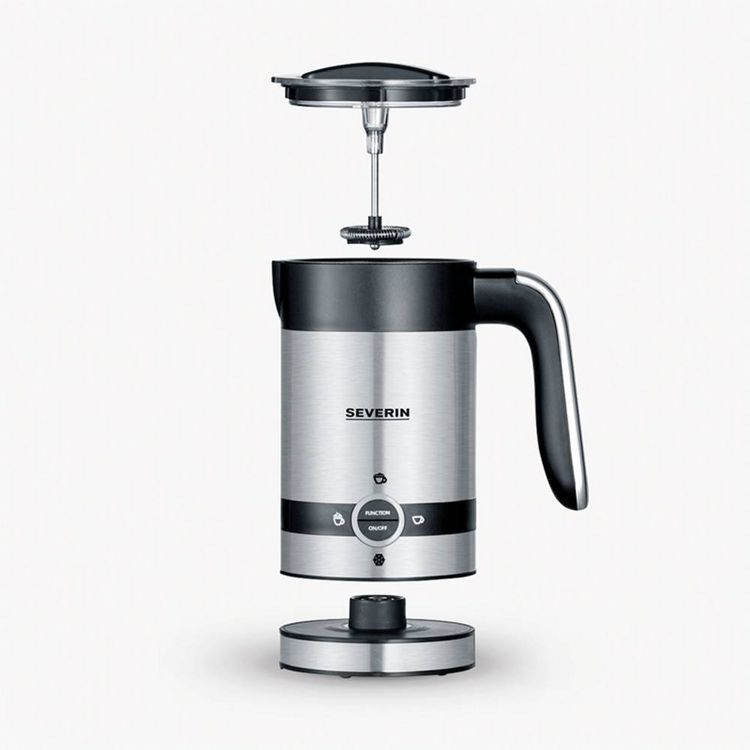 Produktbild: Severin 3584 3584 Milchaufsch&auml;umer Edelstahl (geb&uuml;rstet), Schwarz 450W