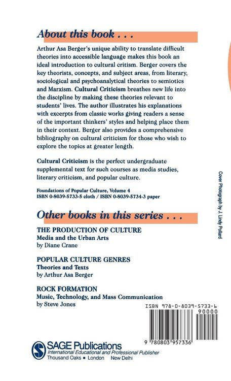Produktbild: Cultural Criticism