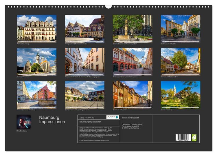 Produktbild: Naumburg Impressionen (Wandkalender 2026 DIN A2 quer), CALVENDO Monatskalender