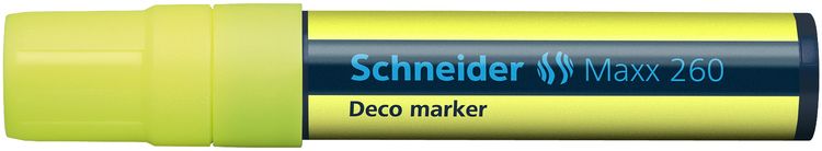 Produktbild: Schneider Kreidemarker Maxx 260, gelb, Blockspitze 5+15mm