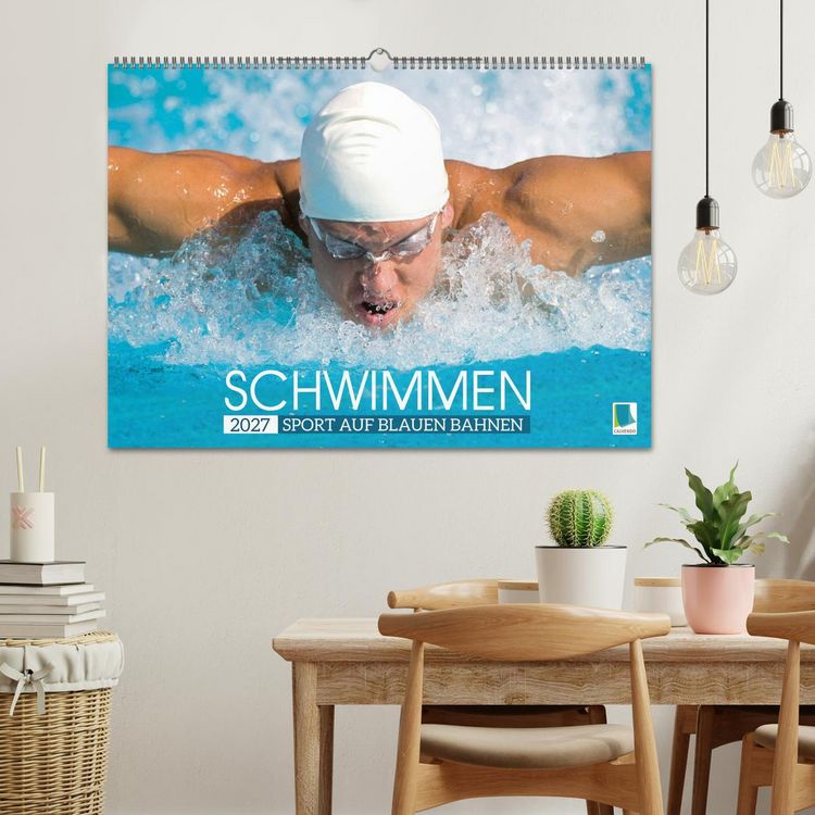 Produktbild: Schwimmen: Sport auf blauen Bahnen (Wandkalender 2027 DIN A2 quer), CALVENDO Monatskalender